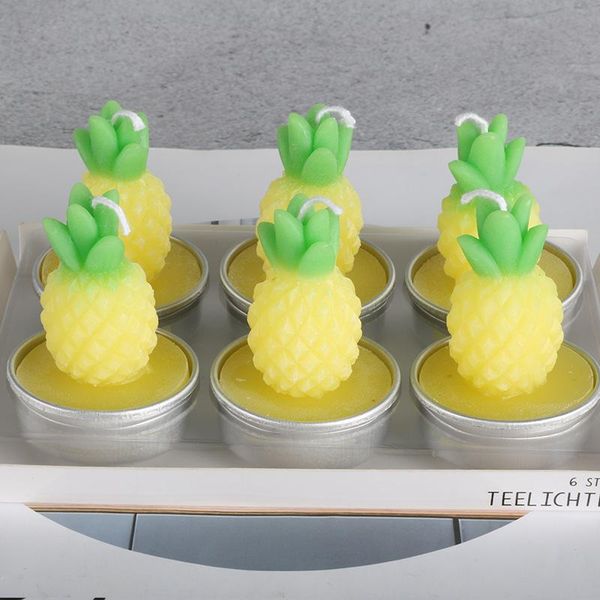 

6pcs simulation fruit pine candle love valentine's day gift christmas party home decoration art candle craft wmtkns