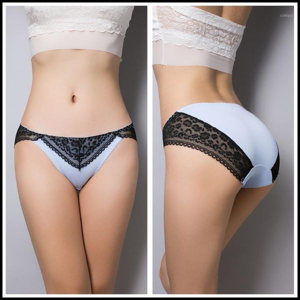 

ladies underwear women's bamboo fiber lace waist women's underwear women panties1, Black;pink