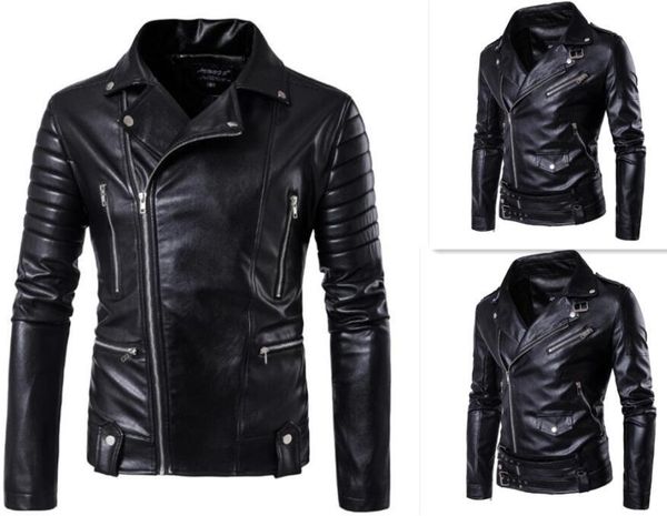 

men's jackets 2021 autumn winter brand rock leather jacket, motorcycle men clothes slim mens jacket coats, Black;brown