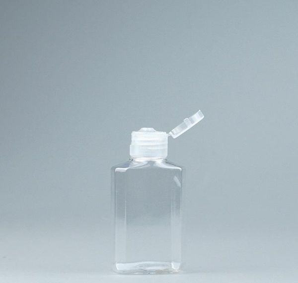 

60ml pet plastic bottle with cap transparent square shape bottle for makeup remover disposabl jllqjl insyard
