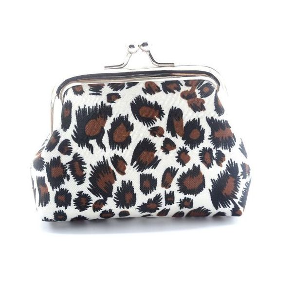 

12pcs women polyester leopard prints min coin purses mix color, Red;black