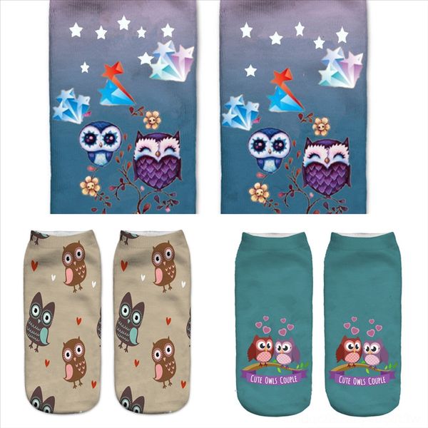 

xvrgk cotton socks men black white socks summer sports fashion business mesh breathable sock kid animal print boy men's owl