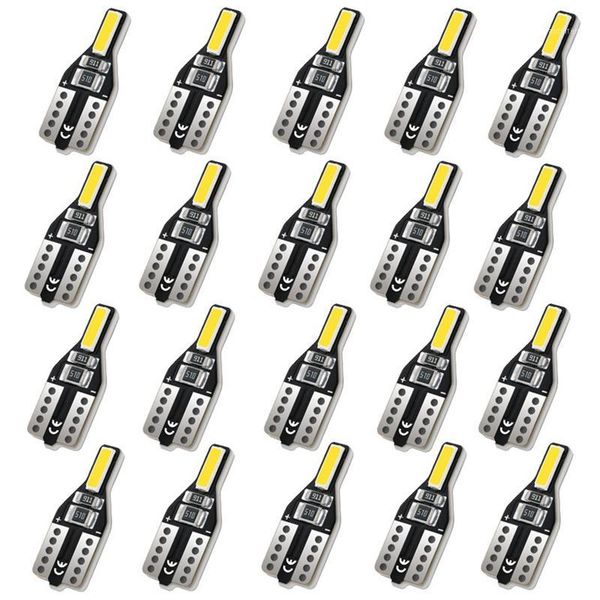 

20pcs led t10 501 194 w5w 7020smd car canbus error wedge light bulb white1
