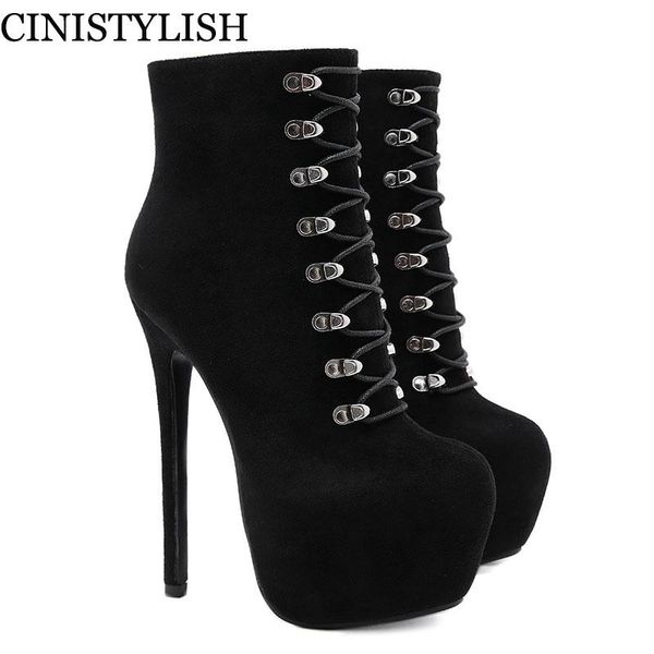 

boots heeled ankle women's high heels platform winter zipper open toe cross strap gladiator night club party dress, Black