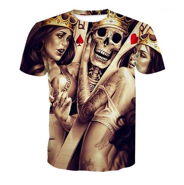 

yanqin summer men's new short sleeve casual personality print loose breathable motion t-shirt1, White;black