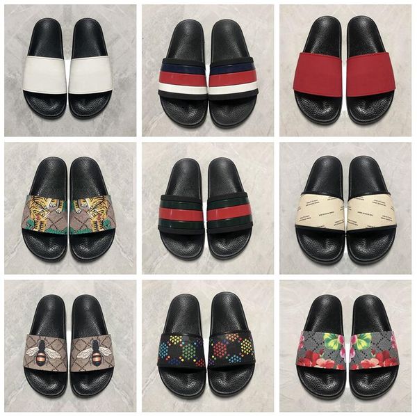 

2021 new men women designer sandals designer shoes slide summer fashion wide flat slippery sandals slipper flip flop, Black