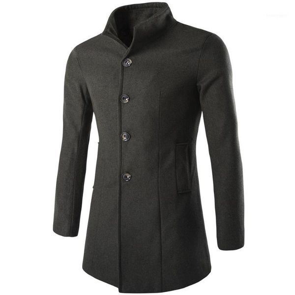 

men's wool & blends winter oversized woolen blend coat male long thick warm men black jacket man overcoat1