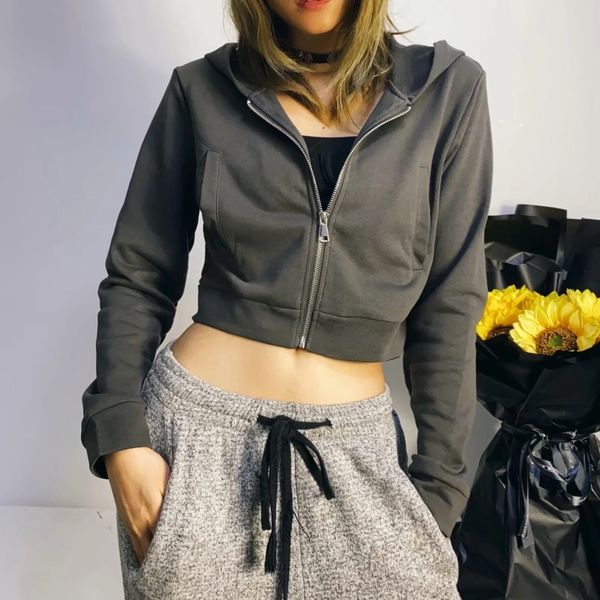 

2021 new female hooded fleece jacket winter ins bo provids red style zipper brief paragraph coat 5ll7, Black;brown