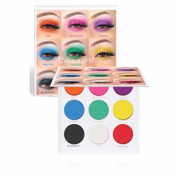 

eye shadow neon stereo palette 9color matte highly pigmented shades tray rainbow color beauty makeup palettes cosmetic tslm2