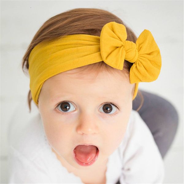 

girls headbands 10 wide bow colors children baby soft elastic bowknot hairbands kids accessories hair band princess head