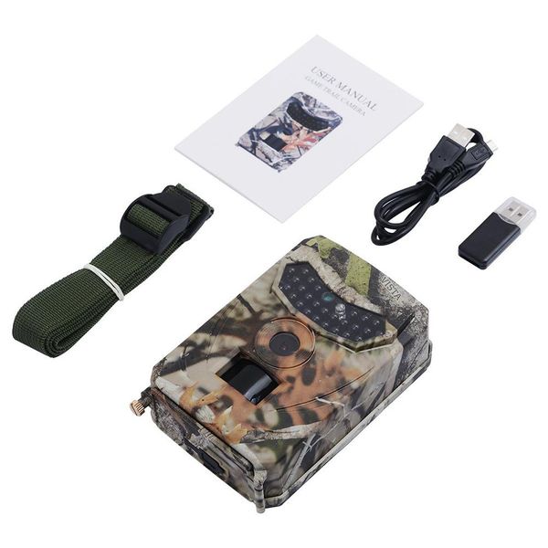 

pr100 hunting camera p trap 12mp wildlife trail night vision thermal imager video cameras for scouting game +retail box, Camouflage