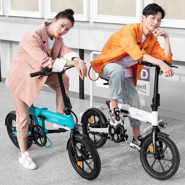 

ес в наличии] himo z16 электрический мопедный велосипед z16 ebike 250w мотор 16 дюймов синий белый желтый электрический велосипед