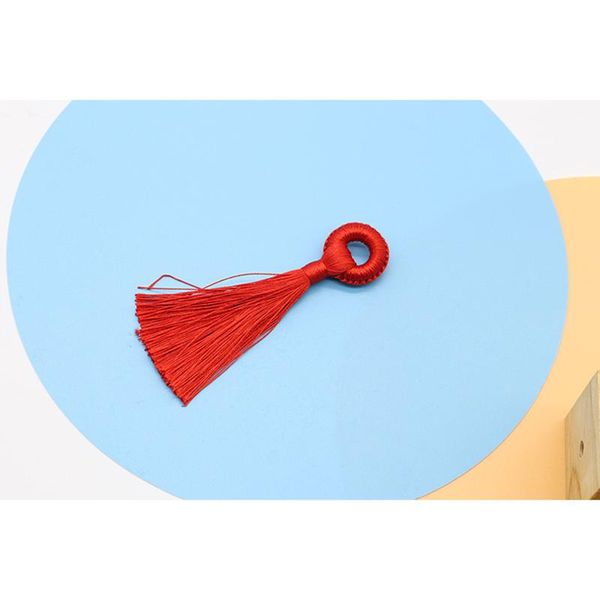 

2 10pcs polyester multicolor ring braid tassels diy jewelry curtain decorative accessories key bag pendant craft tassel fringe h wmthyz