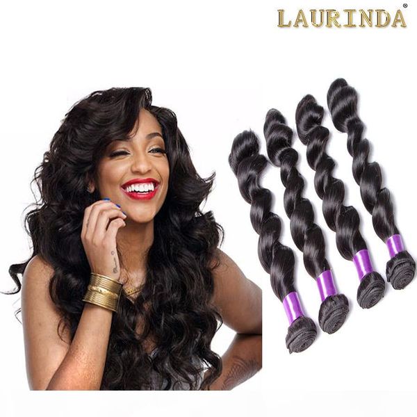 

peruvian virgin hair bundles 4pcs lot 100g pcs 8a unprocessed human hair weaves peruvian loose wave virgin hair wefts natural black 1b, Black;brown