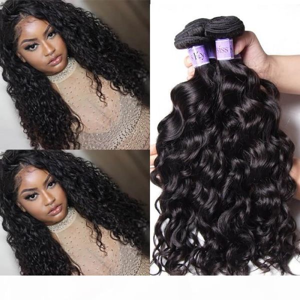 

tkwig 7a 3 bundles products indian natural wave human hair for african american women blonde, Black;brown