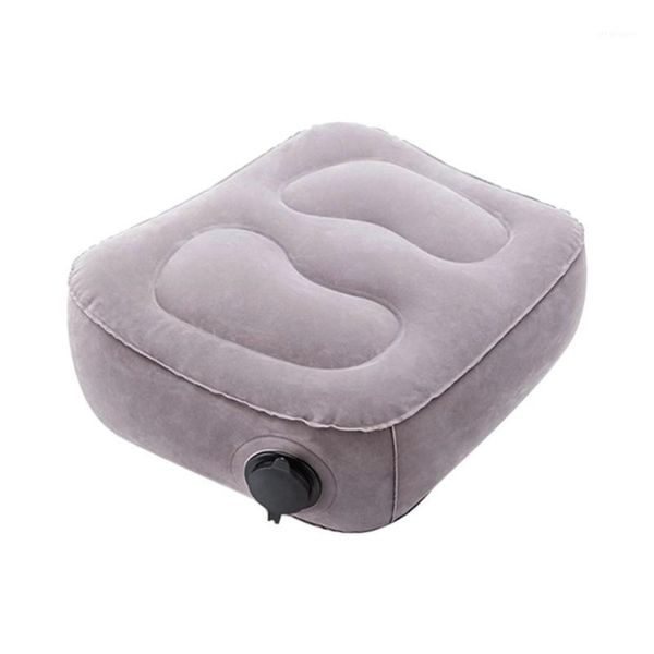 

foot pillow foot stool travel rest pillow portable inflatable with hand inflator for rest compression footrest1