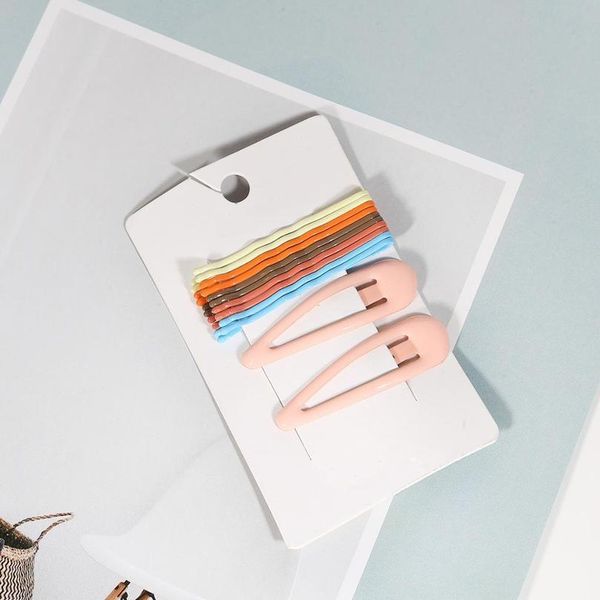 

12pcs 5cm snap hair clips for hair clip pins bb hairpins color metal barrettes for baby children women girls styling acc qylfcz, Black;brown