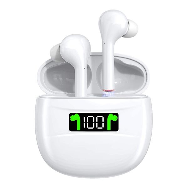 

2020 new tws wireless touch earphones bluetooth 5.2 headphones ipx7 waterproof earbuds led display hd stereo built-in mic for xiaomi iphone