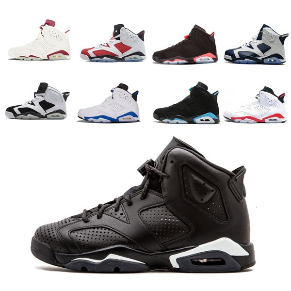 

6 6s black cat sport blue basketball shoes for mens classic men black cat carmine angry bull trainer oreo sport sneakers, White;red