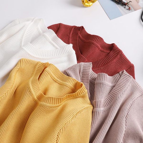 

women's sweaters aecu sweater female winter knitted pullovers o neck long sleeve jumpers for women mujer pull femme hiver, White;black