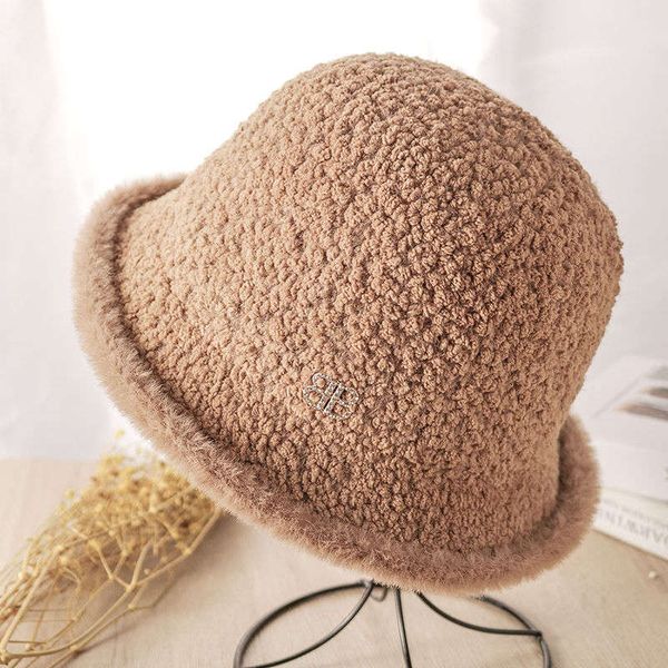 

granular velvet female autumn and winter warm fisherman's hat