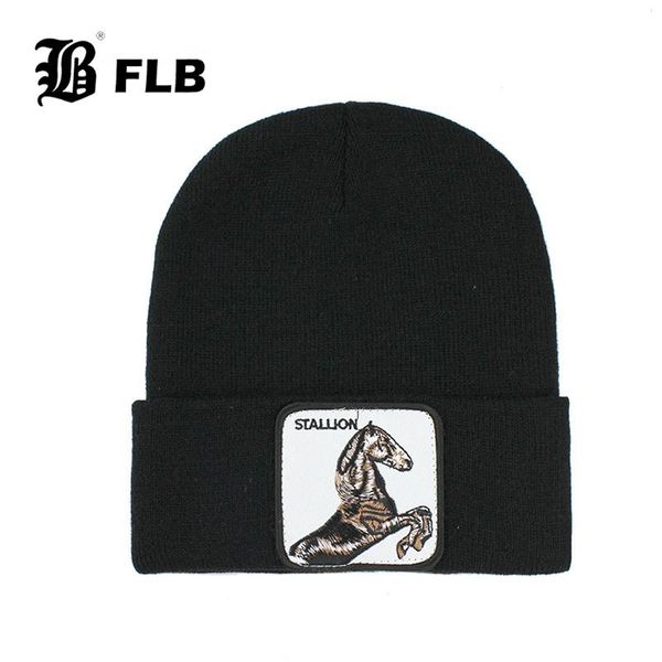 

flb] new animal beanie hat women winter warm knitting hat for men hip hop caps skullies cap bonnet gorro f381 jllccn, Black;white
