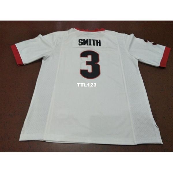 

3421 #3 roquan smith georgia bulldogs size s-4xl red black white college jersey or custom any name or number jersey