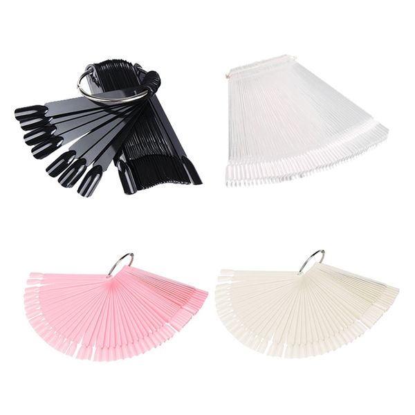 

200 pcs fan-shaped false nail swatch sticks nail polish practice display art tips nail sample sticks