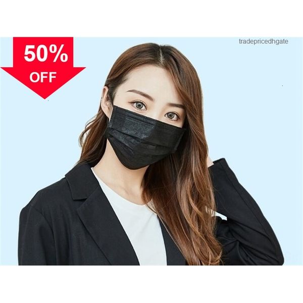 

stock layers in 3 plizs dhl disposable non woven fashion mask anti-dust waterproof face facial protective cover mouth pm2.5 safet