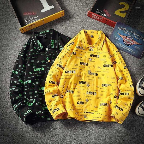 

spring new cotton jacket men's fashion letter printing casual jacket man streetwear wild loose hip hop bomber mens m-5xl1, Black;brown