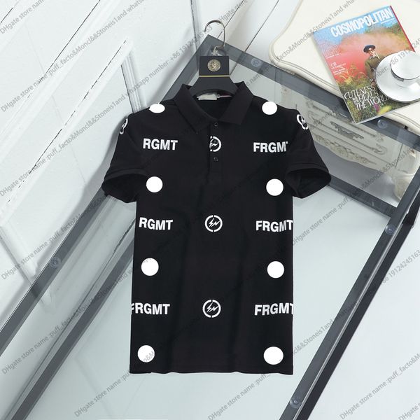 

2022 mens polos fashion summer line short sleeve polo shirt men and women cotton shirt size m-3xl, White;black