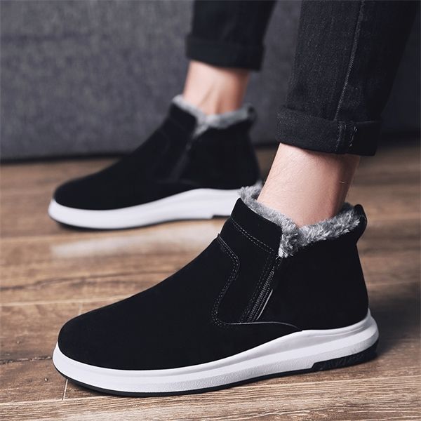 

2019 winter trend fashion plush ins outdoor sports cotton shoes leisure comfortable warm high solid color c1212, Black;white