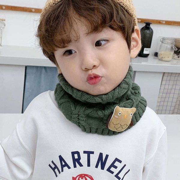 

cover knitted cartoon h6053 fabric baby diamond autumn winter warm children's neck 3ekx, Red;brown