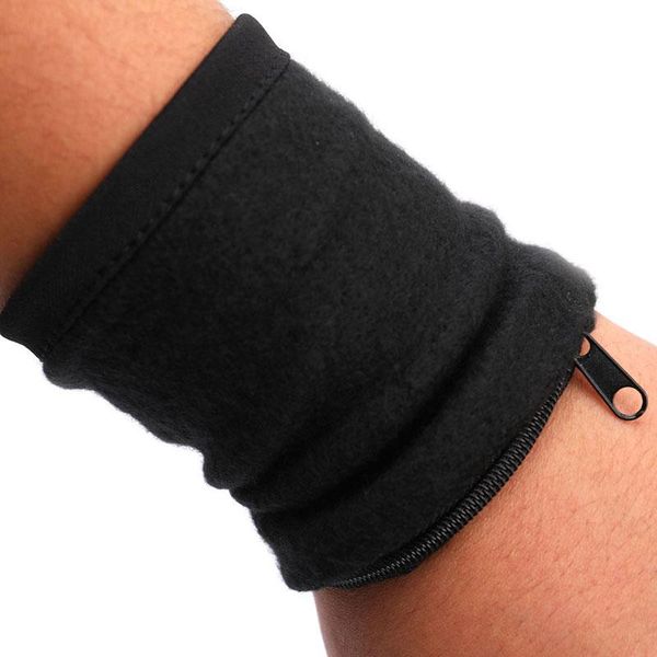 

outdoor wrist band with key/card bag safety wallet storage zipper ankle wrap