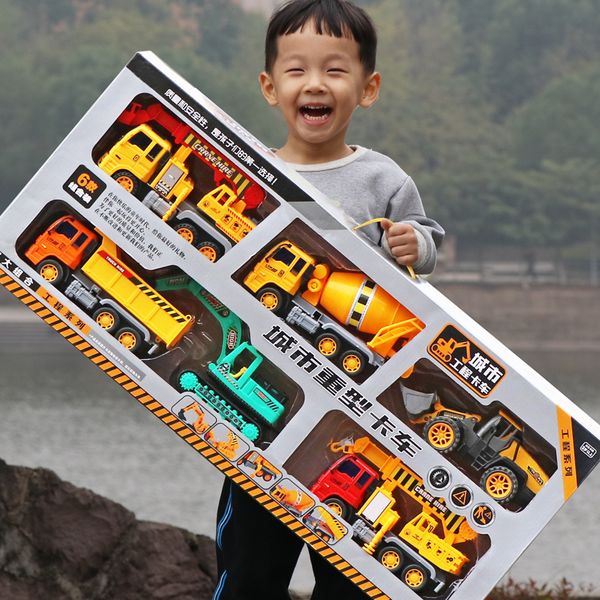 

engineering vehicle toy suit car crane boy child excavator all kinds of truck tipping bucket mixing fire fighting