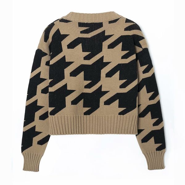 

autumn winter women bow knitted cardigan sweaters printed sweater single breasted warm long sleeve vintage sweater lady sweater h1211, White;black