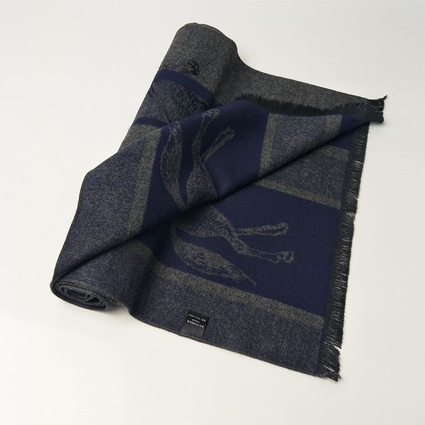 

winter wram cashmere scarfs for mens long 180x30cm fashion stripes and animal horse styles 5color selling, Blue;gray