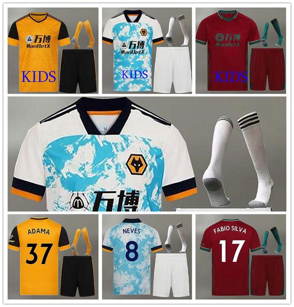 

2020 2021 волки футбол джерси 20 21 neves raul adama diogo j. coady neto podence dohertyly boly j.otto домашний домашний 3-й детский комплек