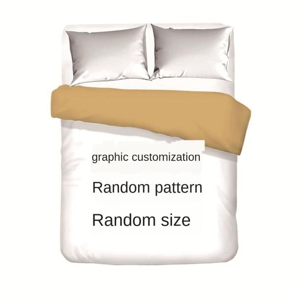 

bedding sets customization random size pattern quilt bed duvet cover pillow case 2-3 pieces sets(at your service)