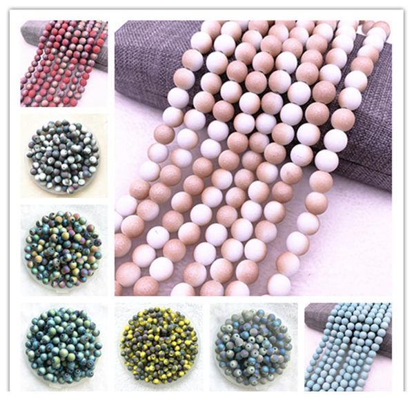 

new 6/8mm austrian frosted matt crystal glass beads loose spacer beads handmade for jewellery making diy bracelet neck jllpmy