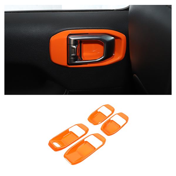 

4door inner door bowl decorative orange for jeep wrangler jl jt 2018 up auto interior accessories