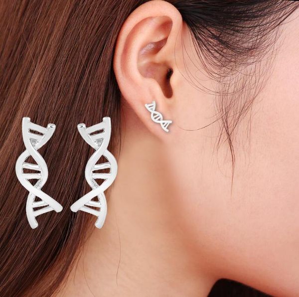 

fashion unique jewelry biology dna earring science teacher, Golden;silver