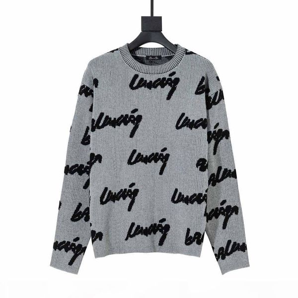 

черно-белые каракульные хлопковые вязаные экипаж шеи свитер дизайнер мужчин свитер пуловер комбинированный ребристый гомбере хизер пуловер с, White;black