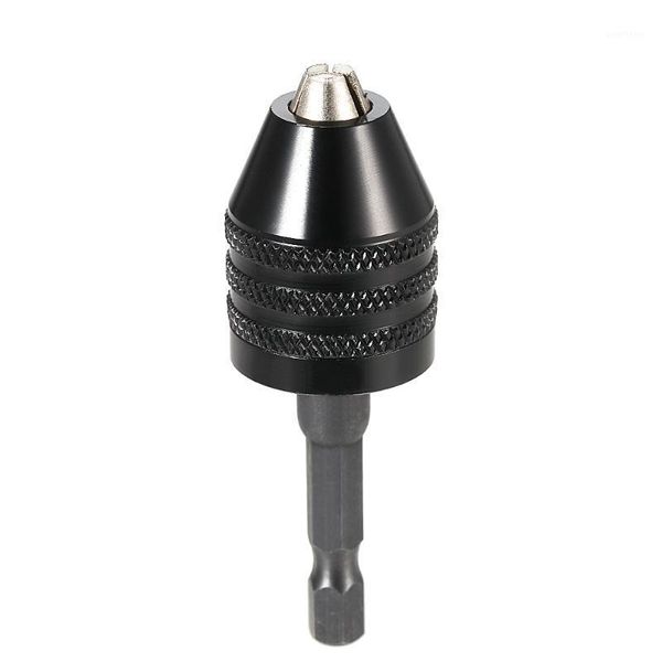 

0.6-8mm electric grinder keyless drill chuck + 6.35mm 1/4" hex shank universal drill bit converter screwdriver driver adaptor1