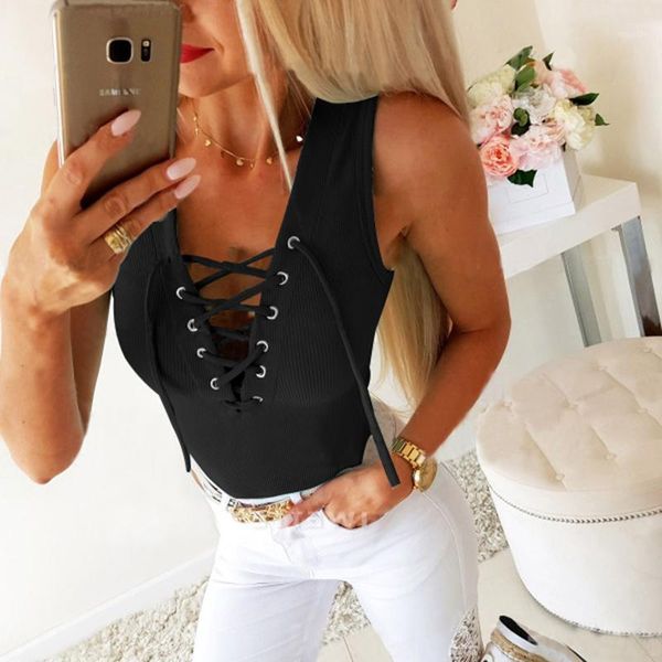 

women's tanks & camis hirigin 2021 summer women vest crop sleeveless bandage bodycon tank female camis1, White