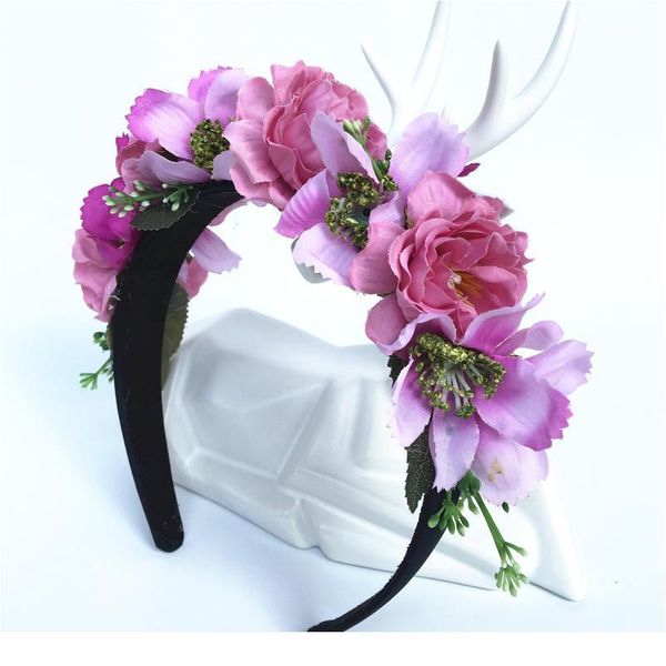 

kids flower crown florals headband garlands festival girls hair accessories bride wedding flower wreath women h qyluro