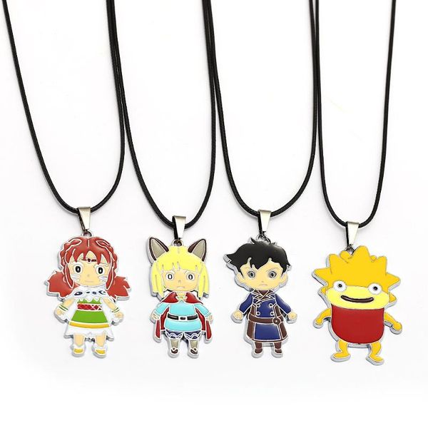 

pendant necklaces ni no kuni revenant kingdom ghost statement necklace cartoon pendants children jewelry men choker accessory, Silver