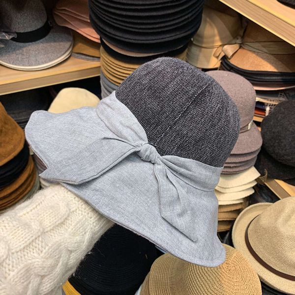 

color south matching korean fisherman's hat in spring and summer, Blue;gray