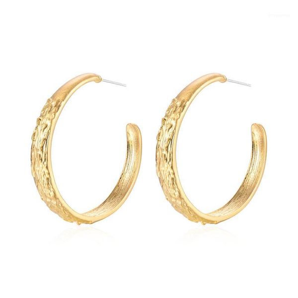 

2020 new minimalist metal earring large circle geometric round big hoop earrings for women girl wedding party jewelry gift1, Golden;silver