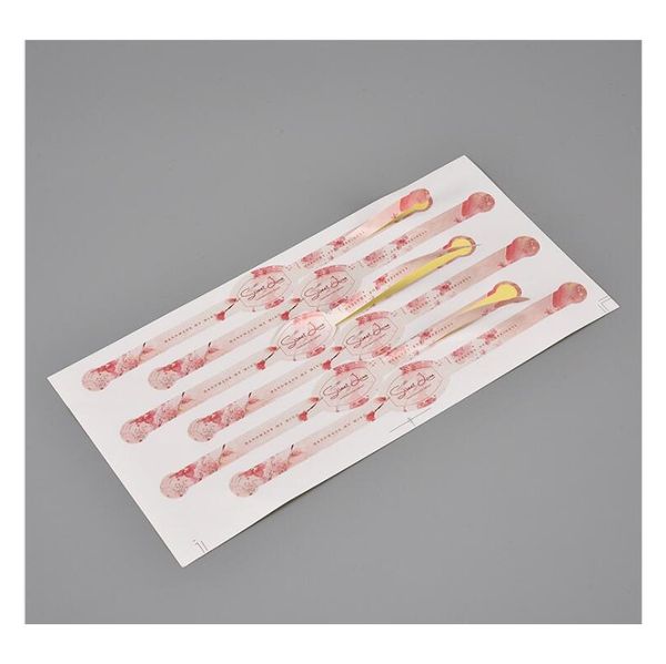 

10 листов 50шт долго розовый цветочный бумажный стикер sweetlove этикетка ручной работы яичко желток печенье десертная уплотнительная наклей